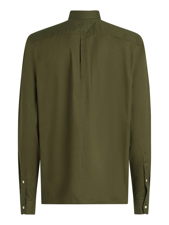 Tommy Hilfiger Businesshemd »FLEX POPLIN SOLID Regular Fit SHIRT mit Button-down und Rückenfalte«, unifarben, klassisch, regular fit, Baumwolle, Kragen