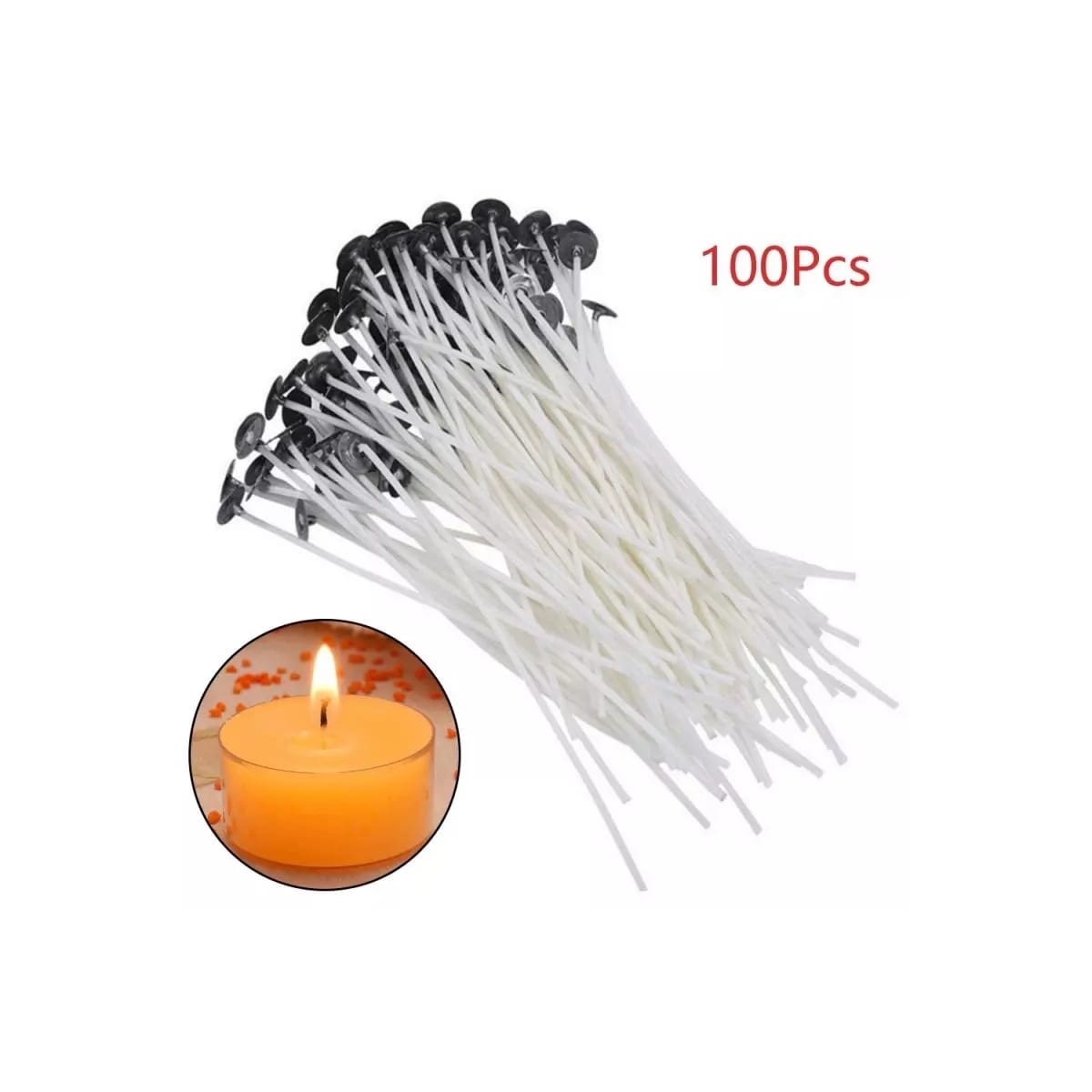 Voksede lysveker (20 cm) 100 stk