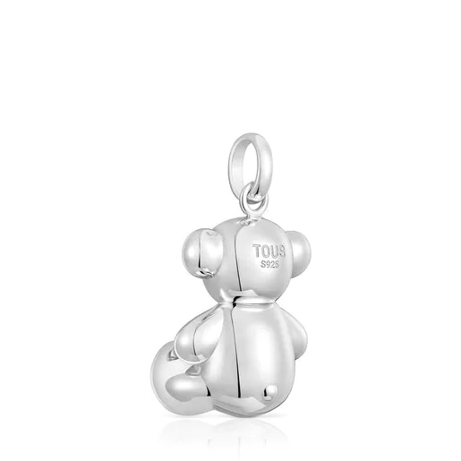 Pingente de Urso Grande Prateado Bold Bear