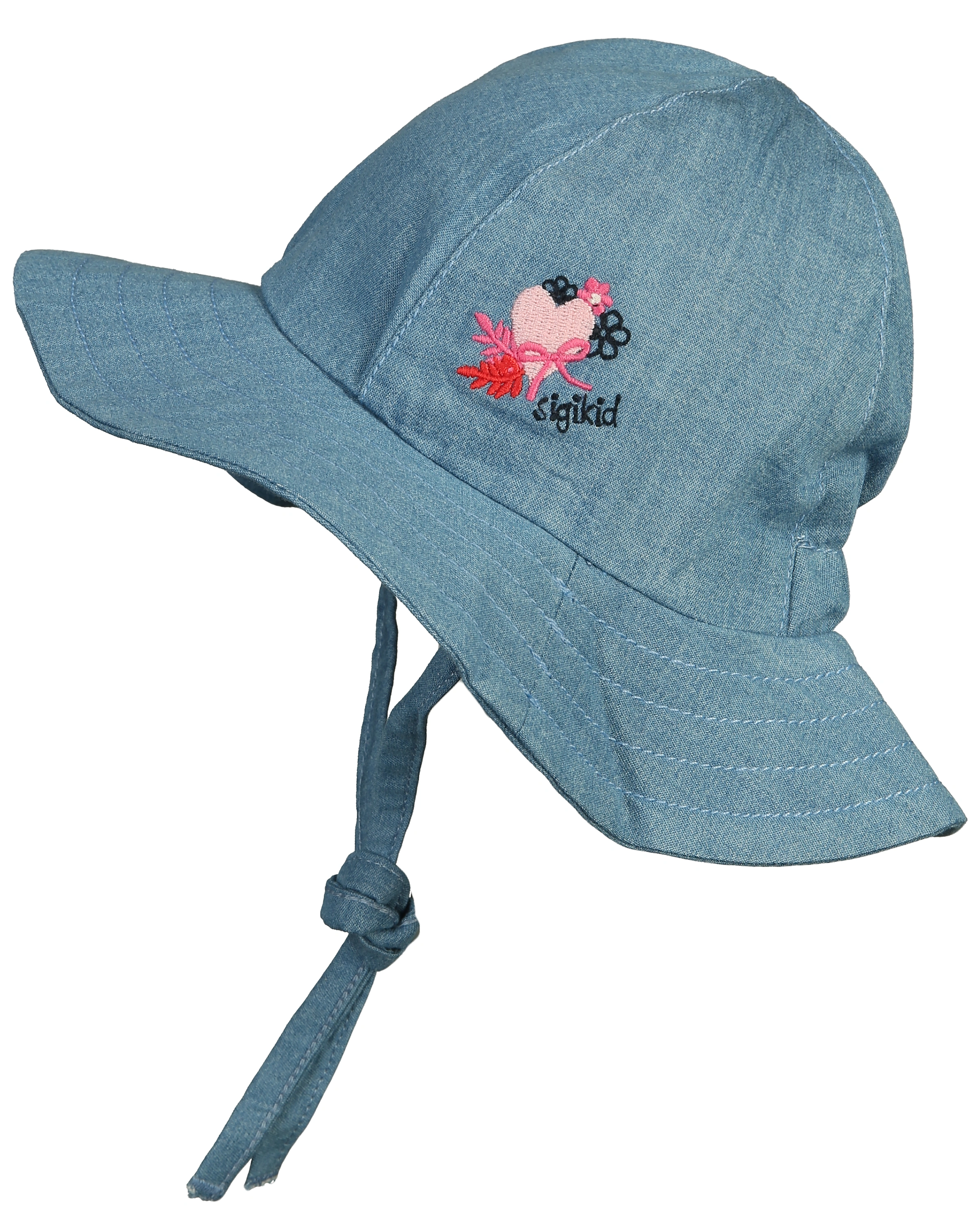 Sommerhut FLOWER in jeansblau