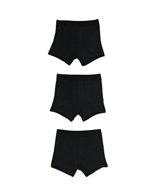 3 boxers homme modèle long noir