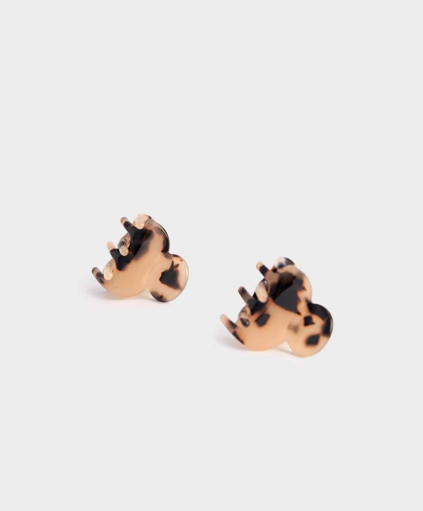 2 presilhas de cabelo com efeito de casco de tartaruga