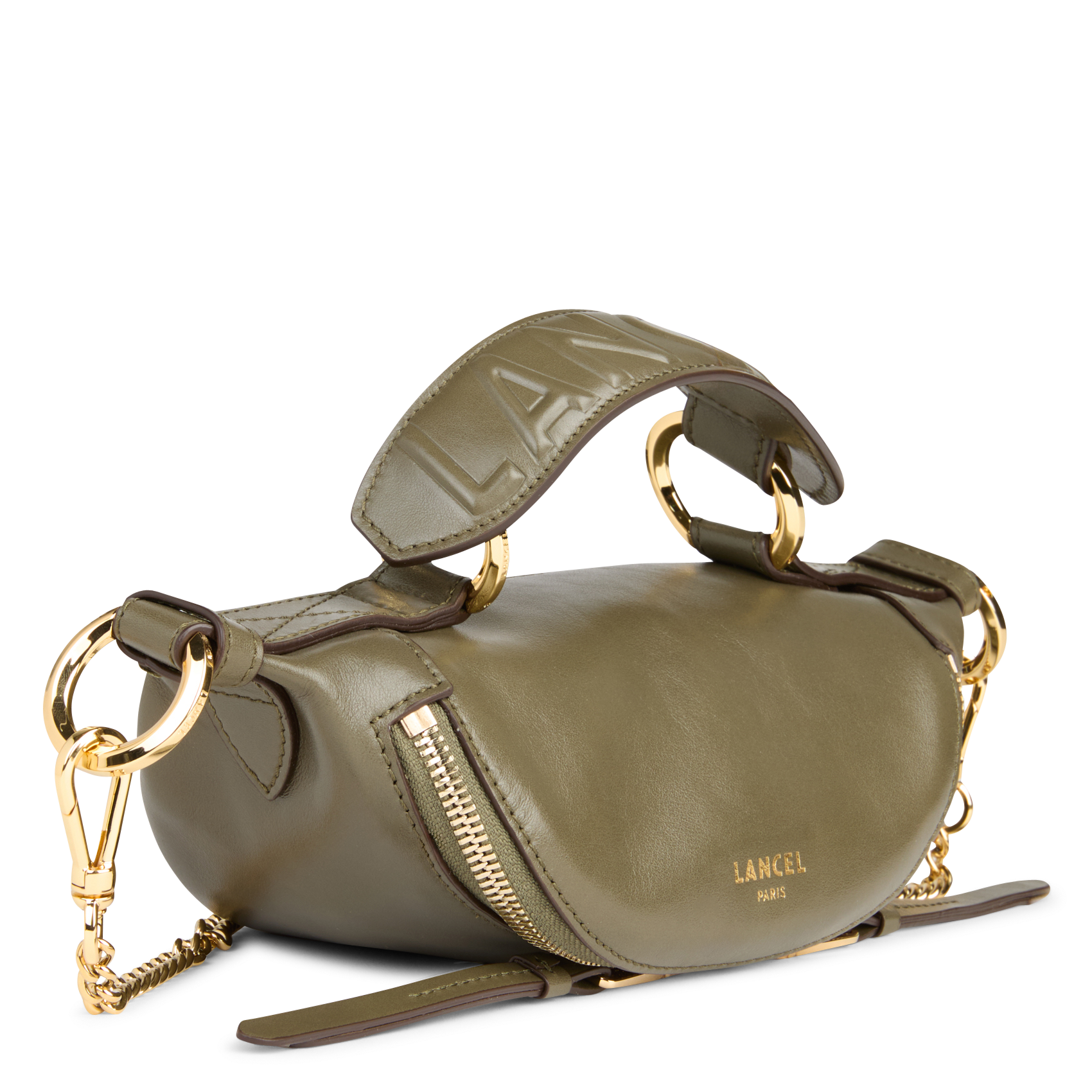 ORIGAMI MINI - Sac bandoulière en cuir| Kaki