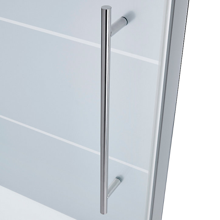 Porte de douche pivotante, 80 x 192 cm, Schulte NewStyle, verre transparent anticalcaire, Dépoli light