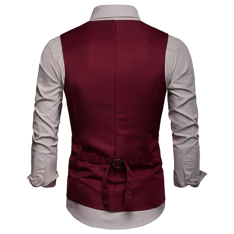 YIKES - V-hals effen enkelrijgs vest