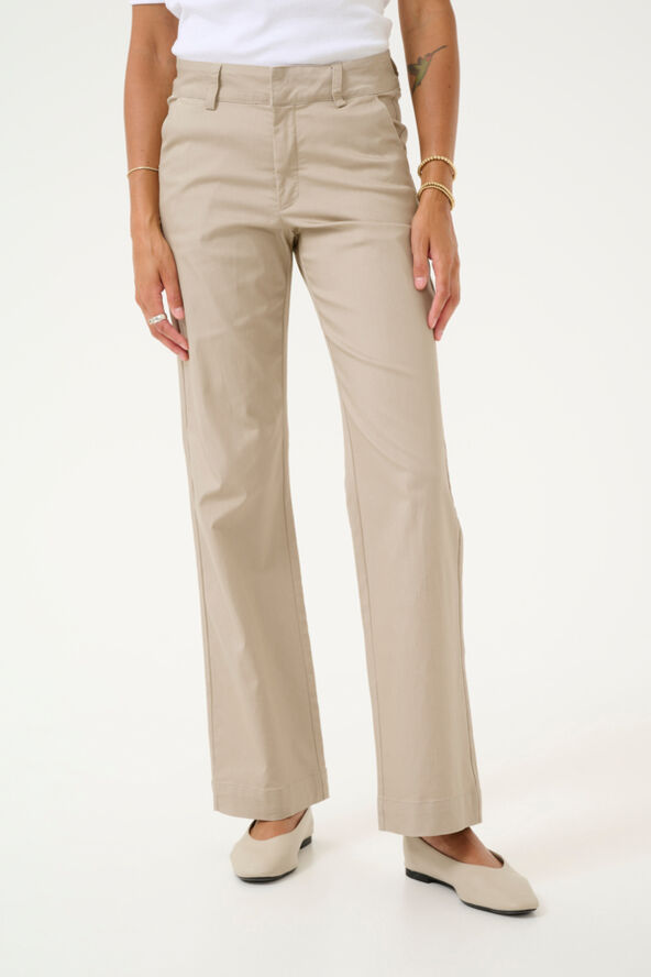 Kaffe KAlea Flared Chino Pants Feather gray