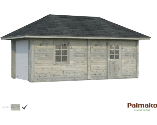 Garage Palmako Bianca 16,6 m² Set 12 300 x 588 cm grijs gegrond