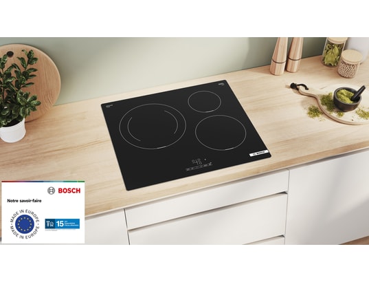 BOSCH - Plaque induction PIJ611BB5E, Série 4, Foyer 28 cm