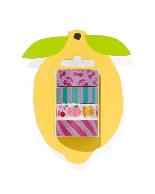 4 rouleaux de ruban adhésif washi fruits