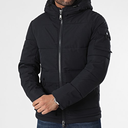 Parka Capuche Bleu Marine