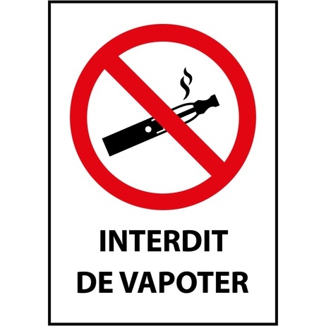 Panneau d'interdiction - Interdit de vapoter - ISO 7010