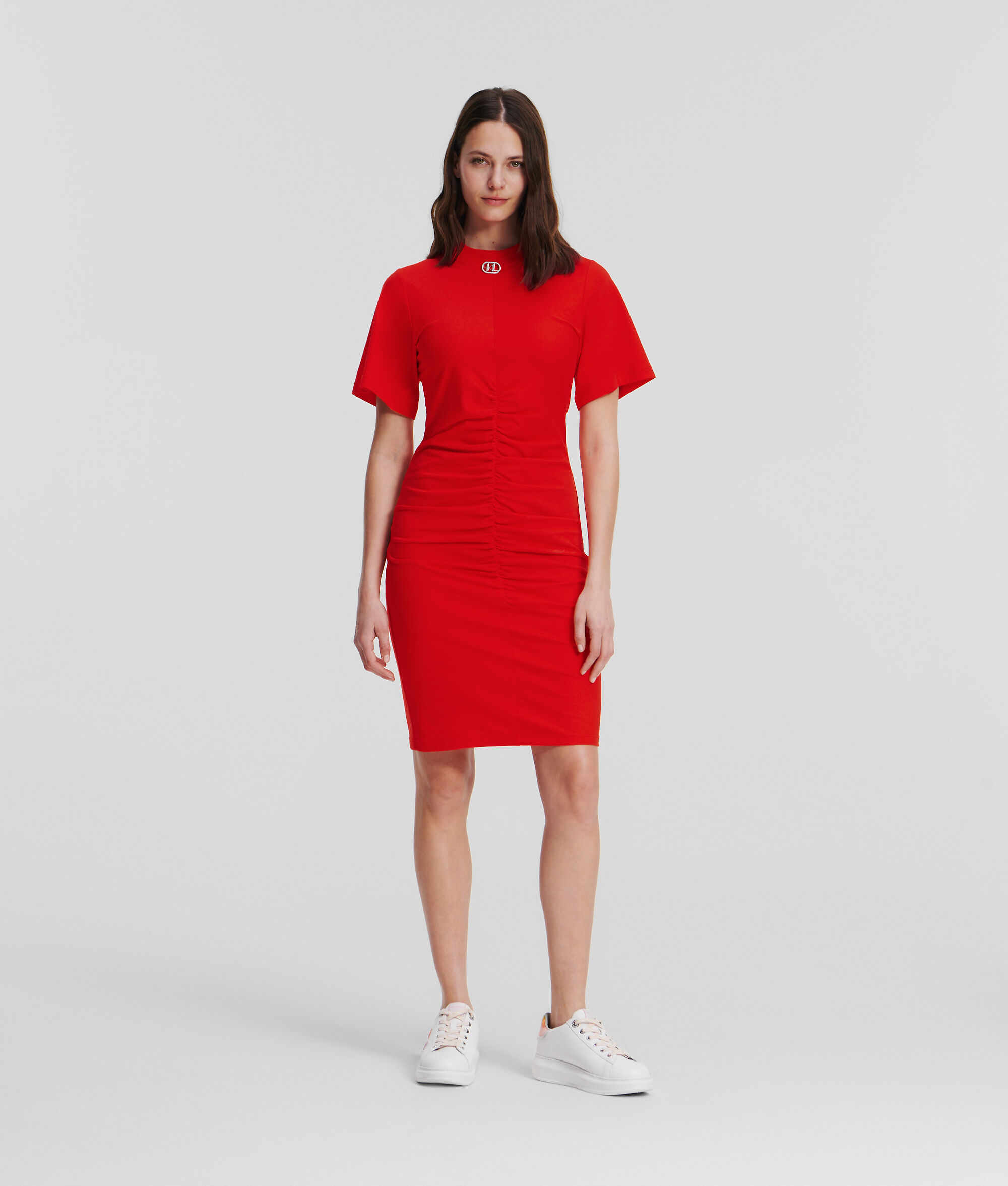 ROBE T-SHIRT FRONCÉE