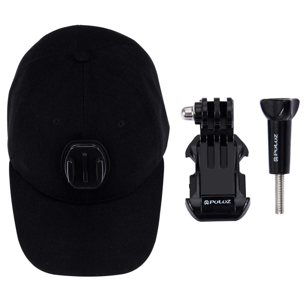 GoPro Sport Kappe Kamerahalterung verstellbar mit Klettverschluss - Schwarz