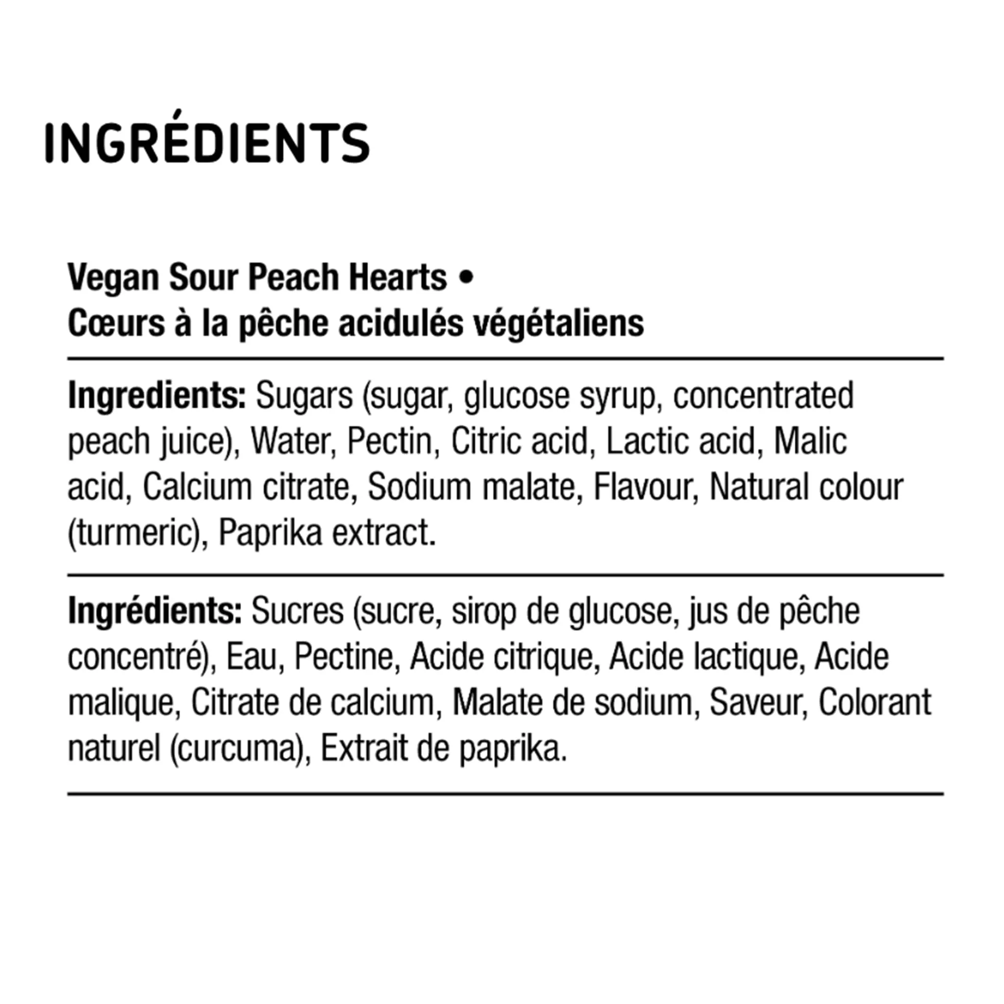 Squish Bonbons Coeurs à la Pêche Acidulés Végétaliens 120g