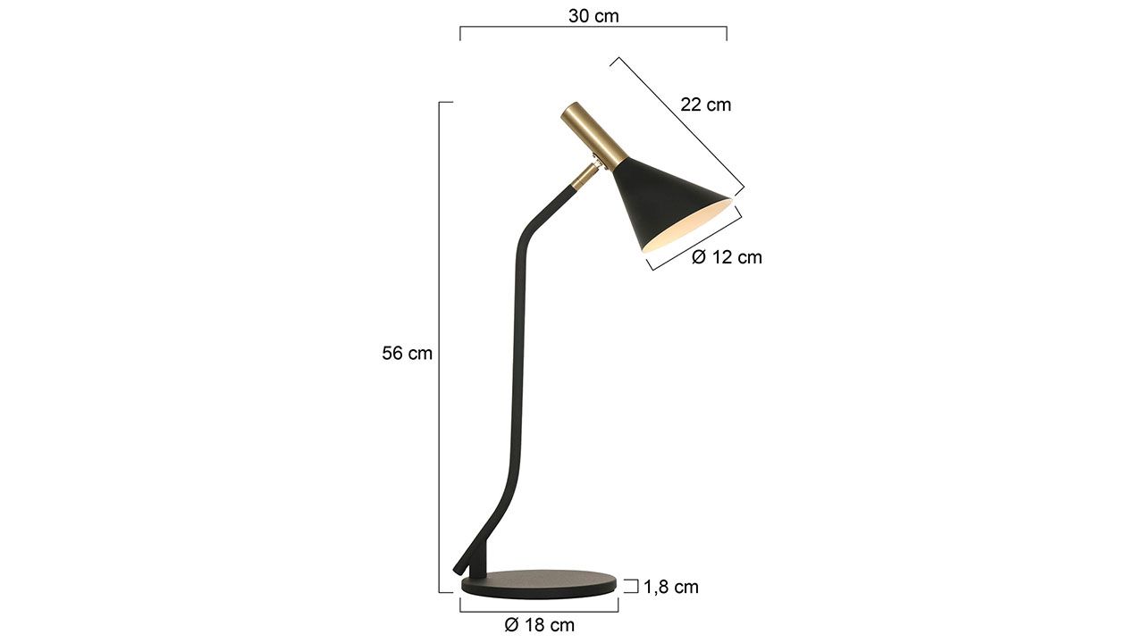 Tafellamp 2489ZW Choise B15 x D30 cm