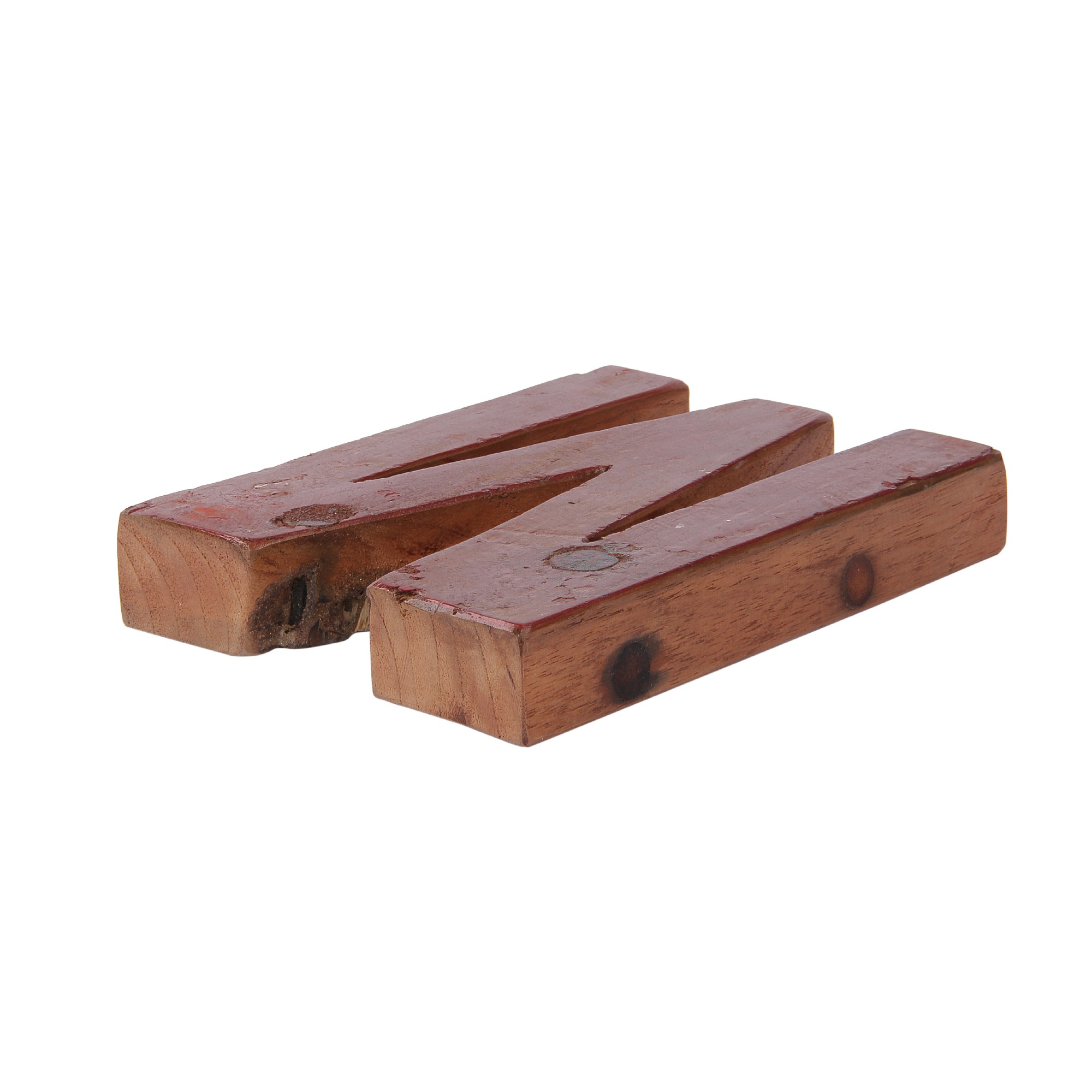Holzbuchstabe 'M', mehrfarbig, T 2,5 cm, B 13 cm, H 19 cm von fischer's lagerhaus