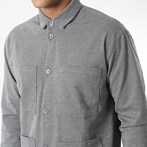 Ensemble Surchemise Et Pantalon Cargo ES-002 Gris Chiné