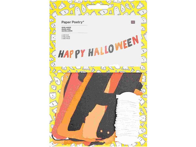 Rico Design Girlande Happy Halloween 3 m, mit passender Sch Halloweengirlande