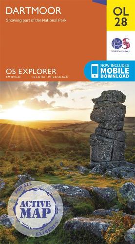 Dartmoor - OS Explorer Active OL 28 (Sheet map, folded)