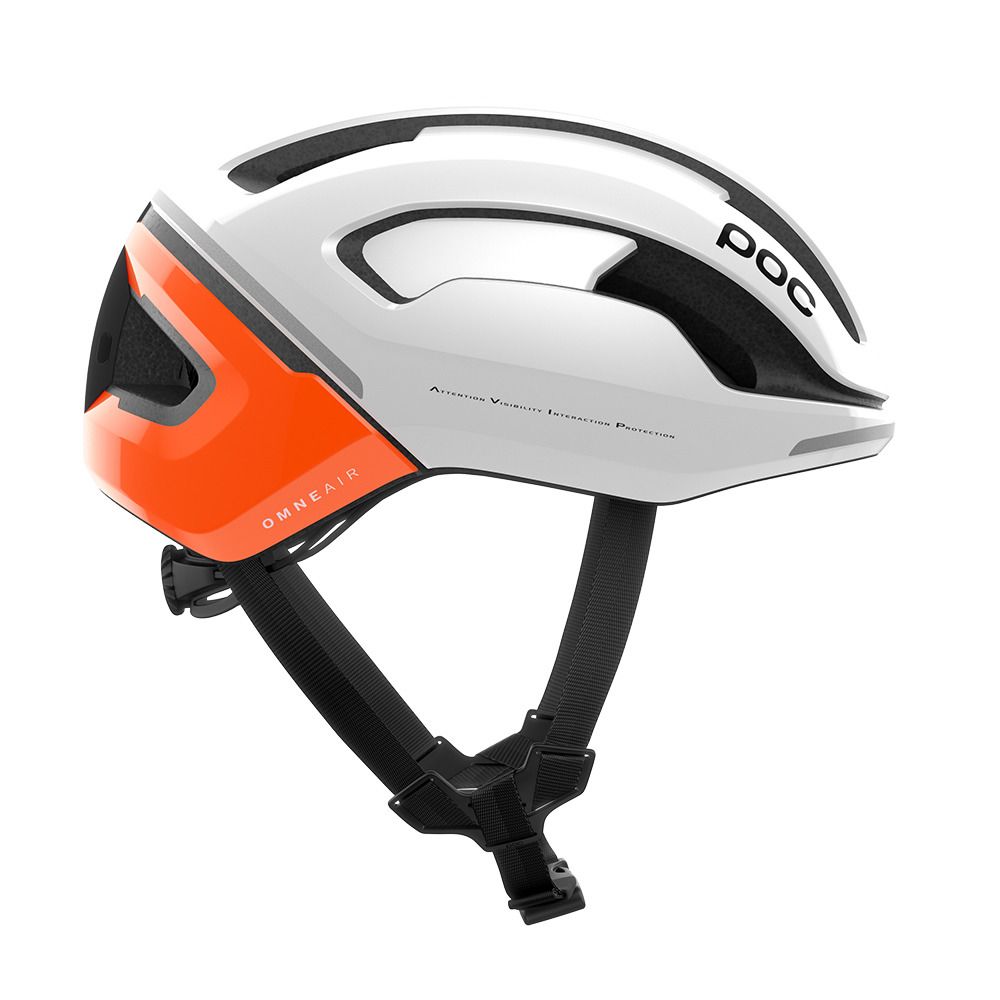 Poc OMNE BEACON MIPS - Casque VTT fluorescent orange avip/hydrogen white