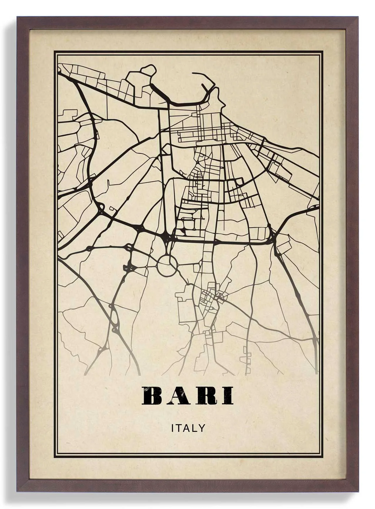 Bari Stadt Sepia