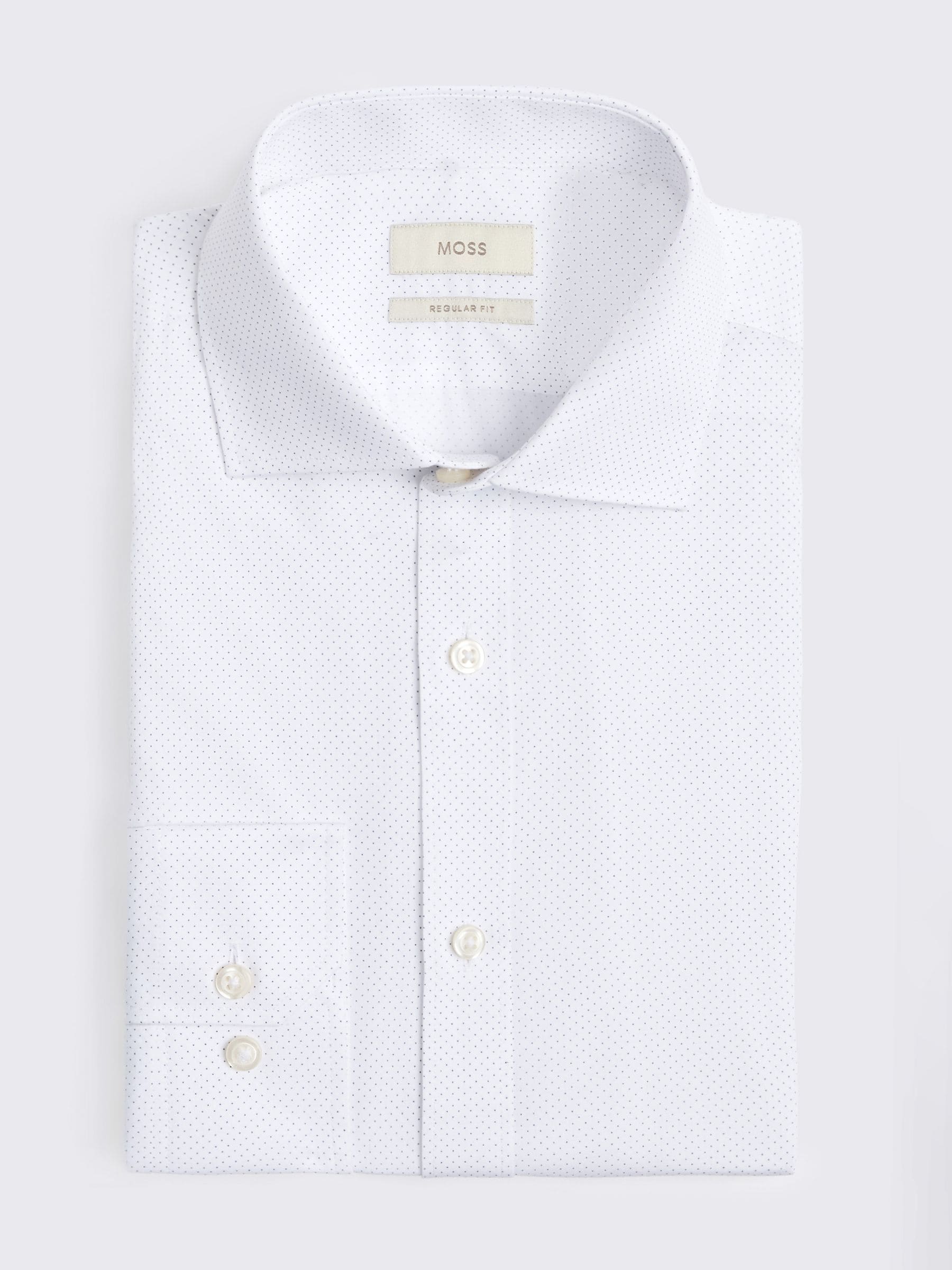 MOSS Regular Fit Geo Print Contrast Shirt