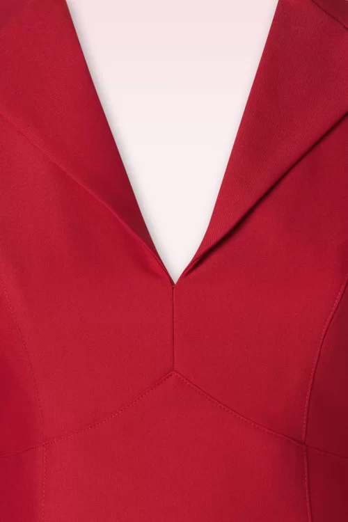 Glamour Bunny Business Babe Dianne blouse in rood