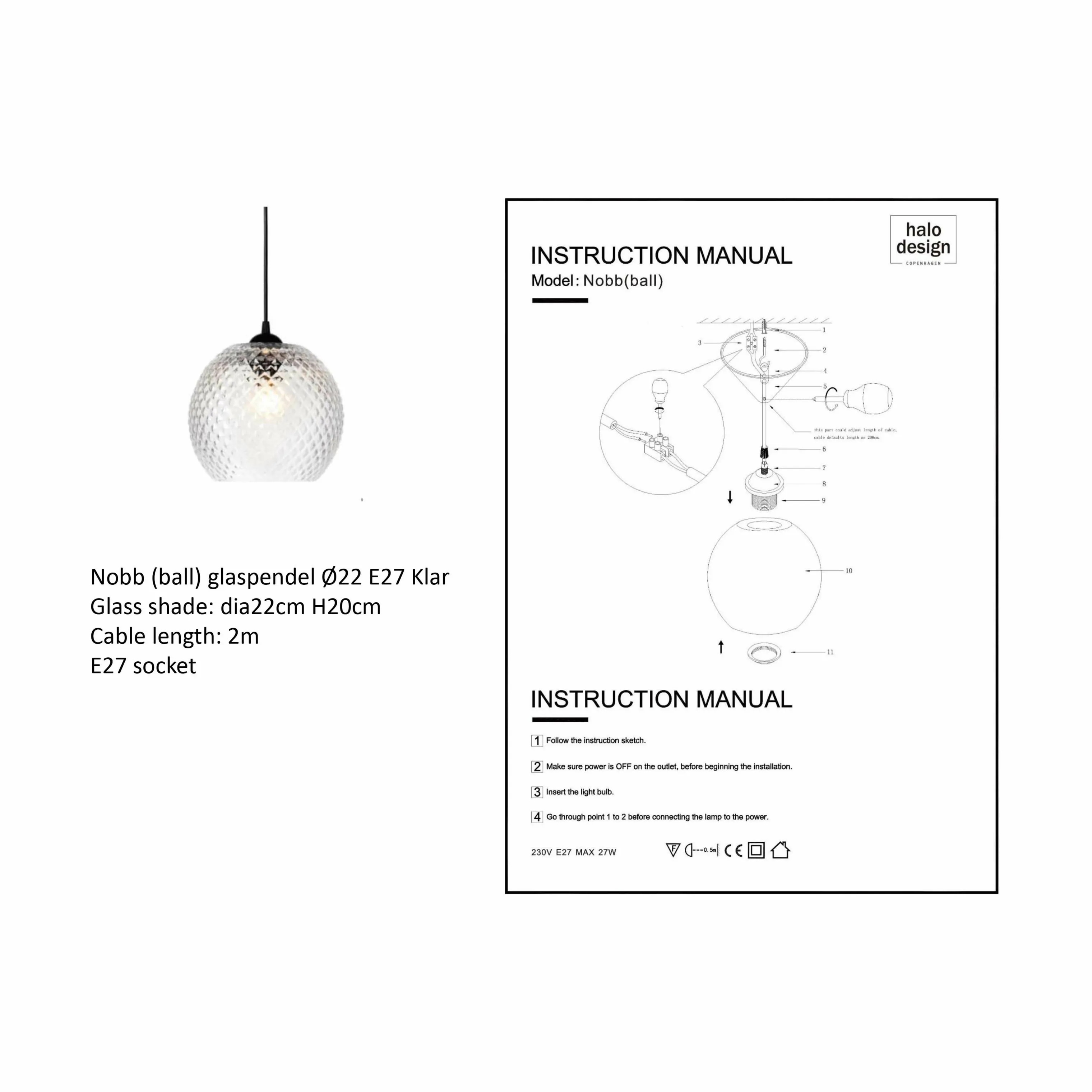 Halo Design Nobb Pendel