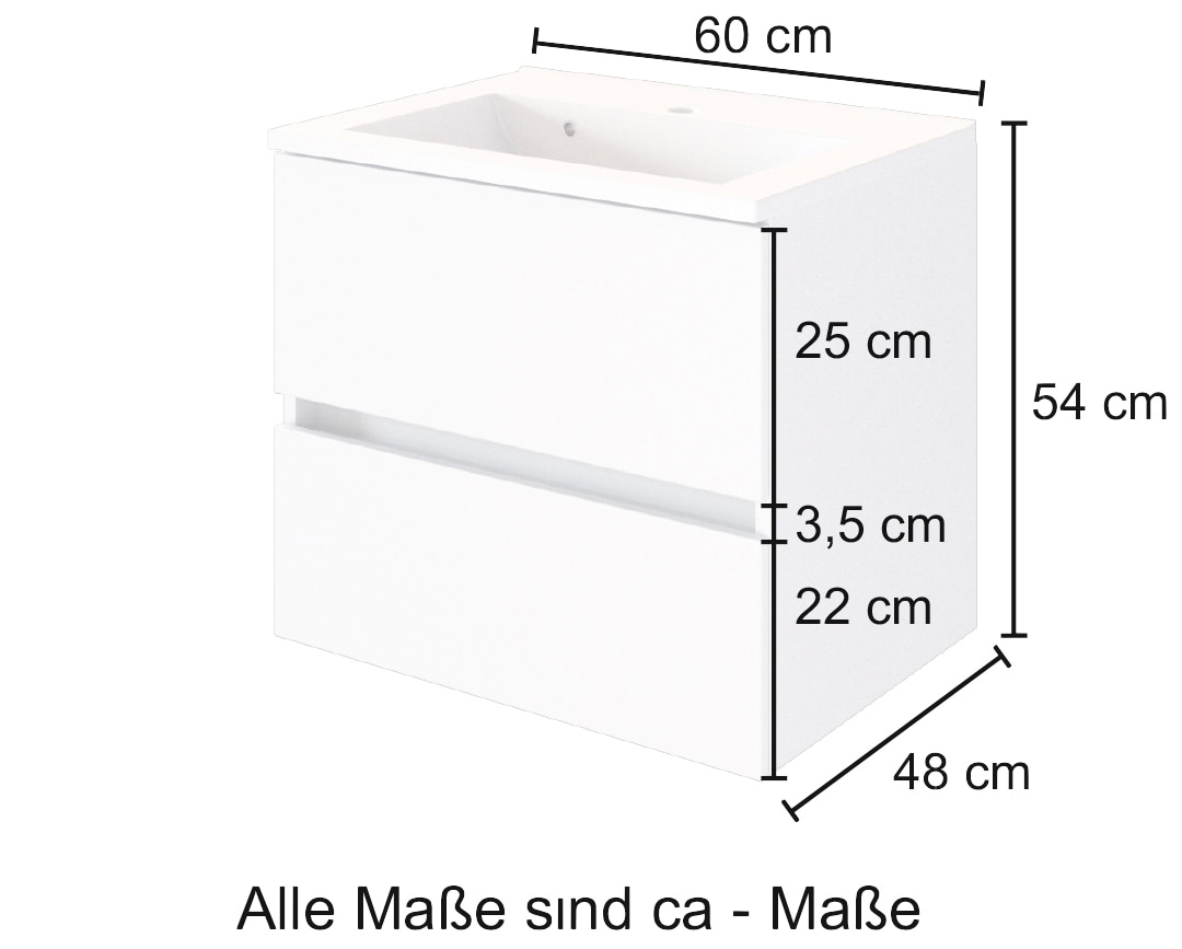 welltime Waschtisch »Baabe« Breite 60 cm