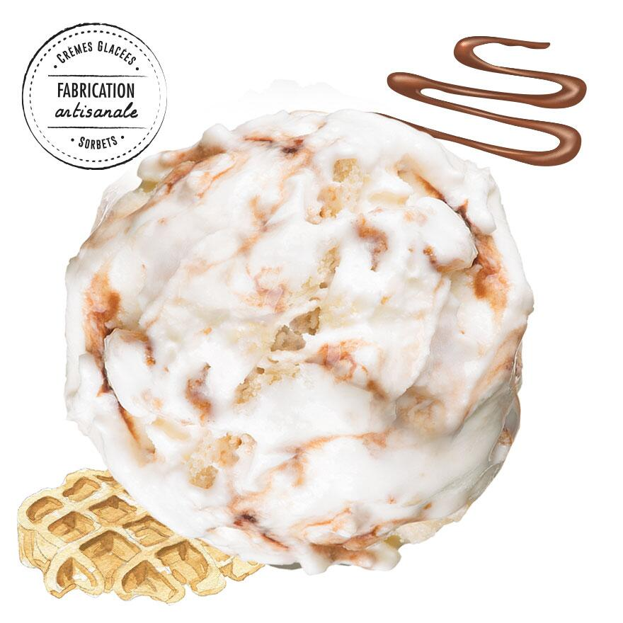 Crème glacée gaufre bastogne-liège