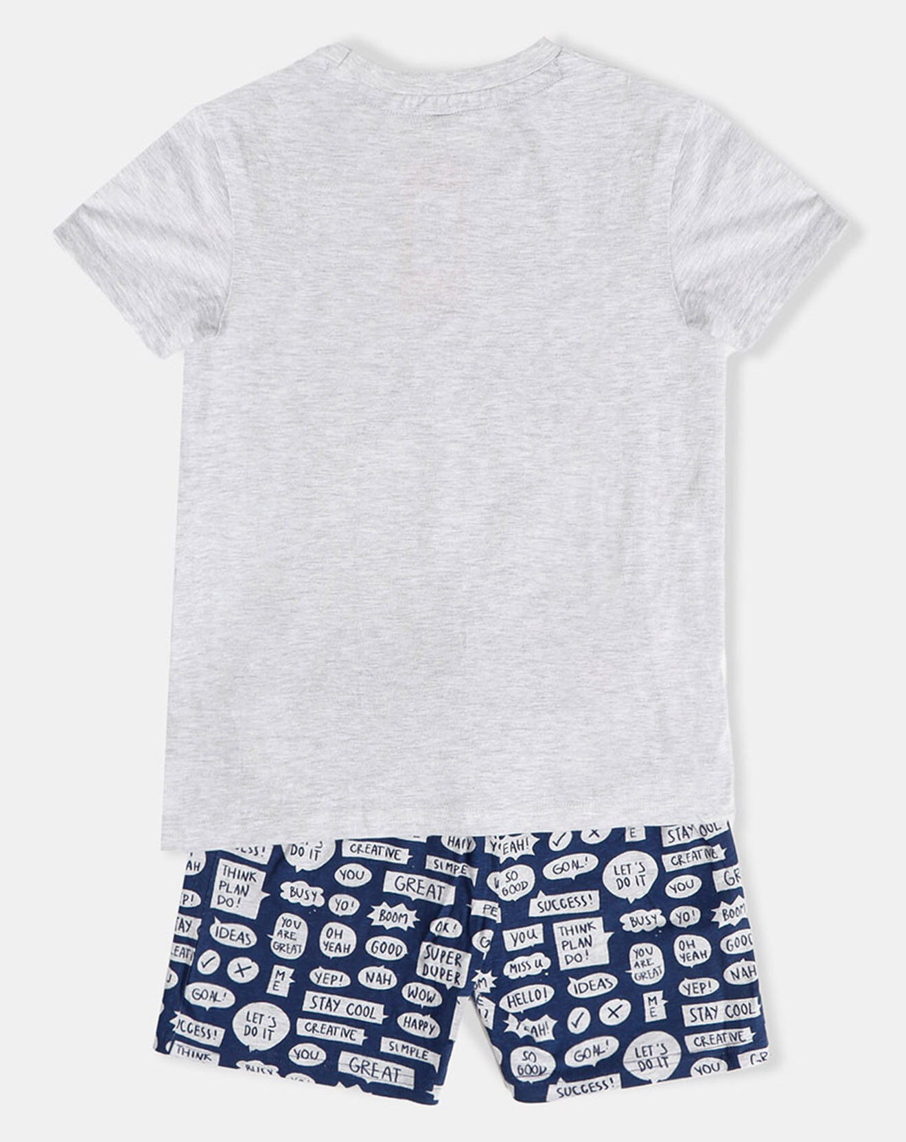 Admas Pyjama Cool gris/bleu