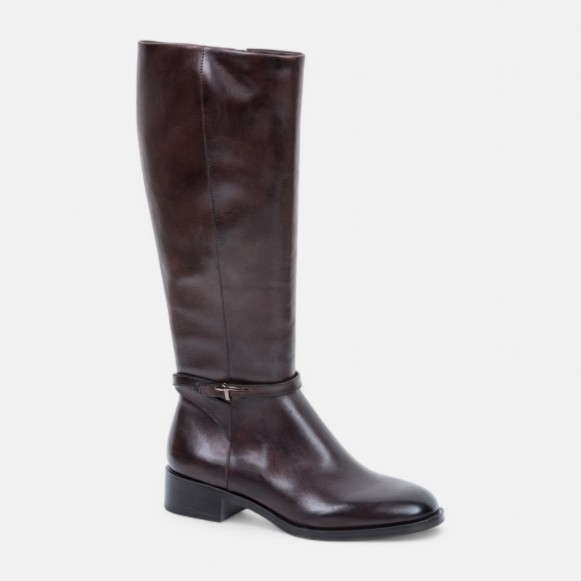 Bottes Femme en cuir marron