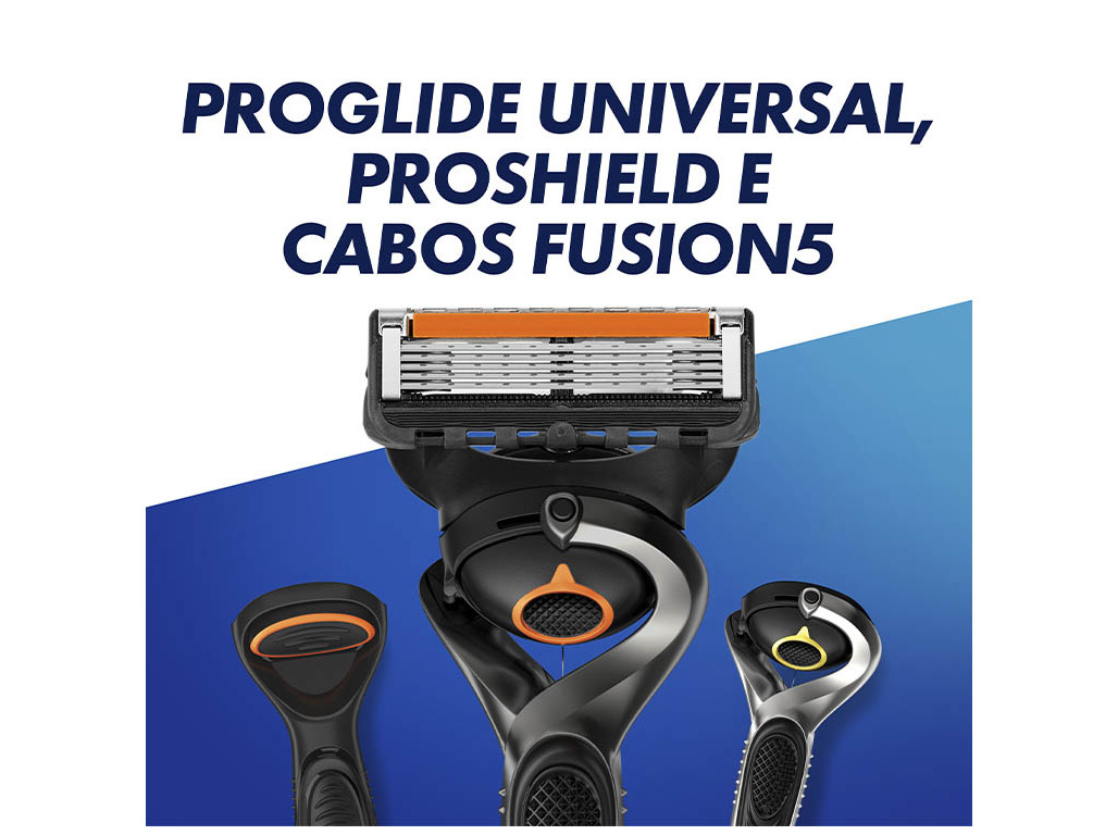 MÁQUINA DE BARBEAR COM 2 RECARGAS DE LÂMINAS PROGLIDE GILLETTE