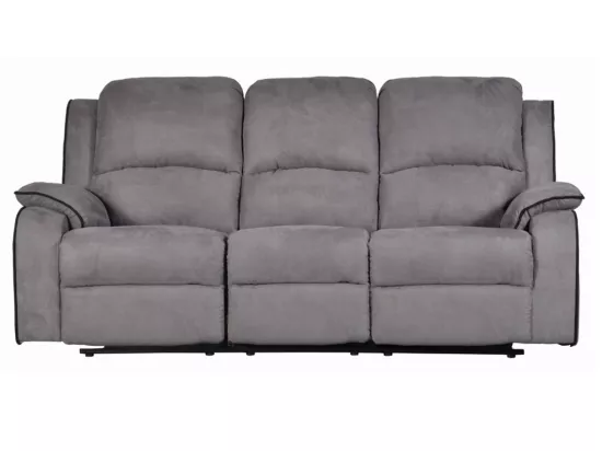Canapé 3 places relax en microfibre HERNANI - Gris