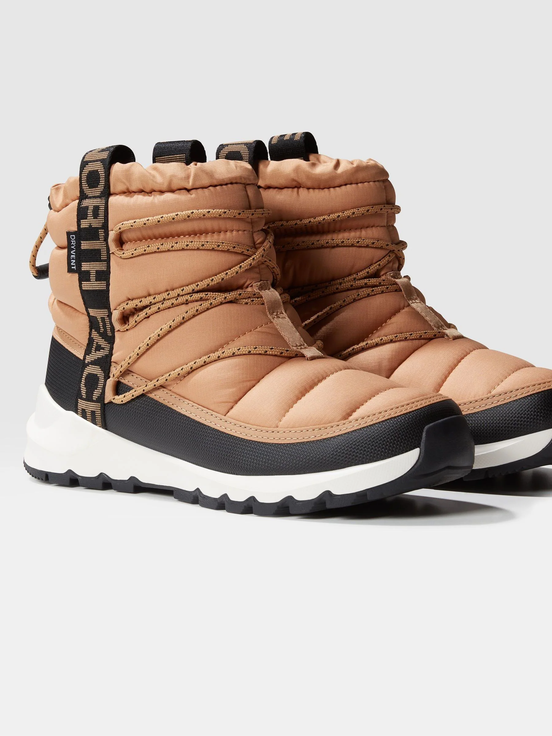 Bruin - The North Face waterdichte Thermoball winterlaarzen met vetersluiting voor dames
