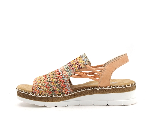 Rieker nu pieds plats femme v1241 multicolore