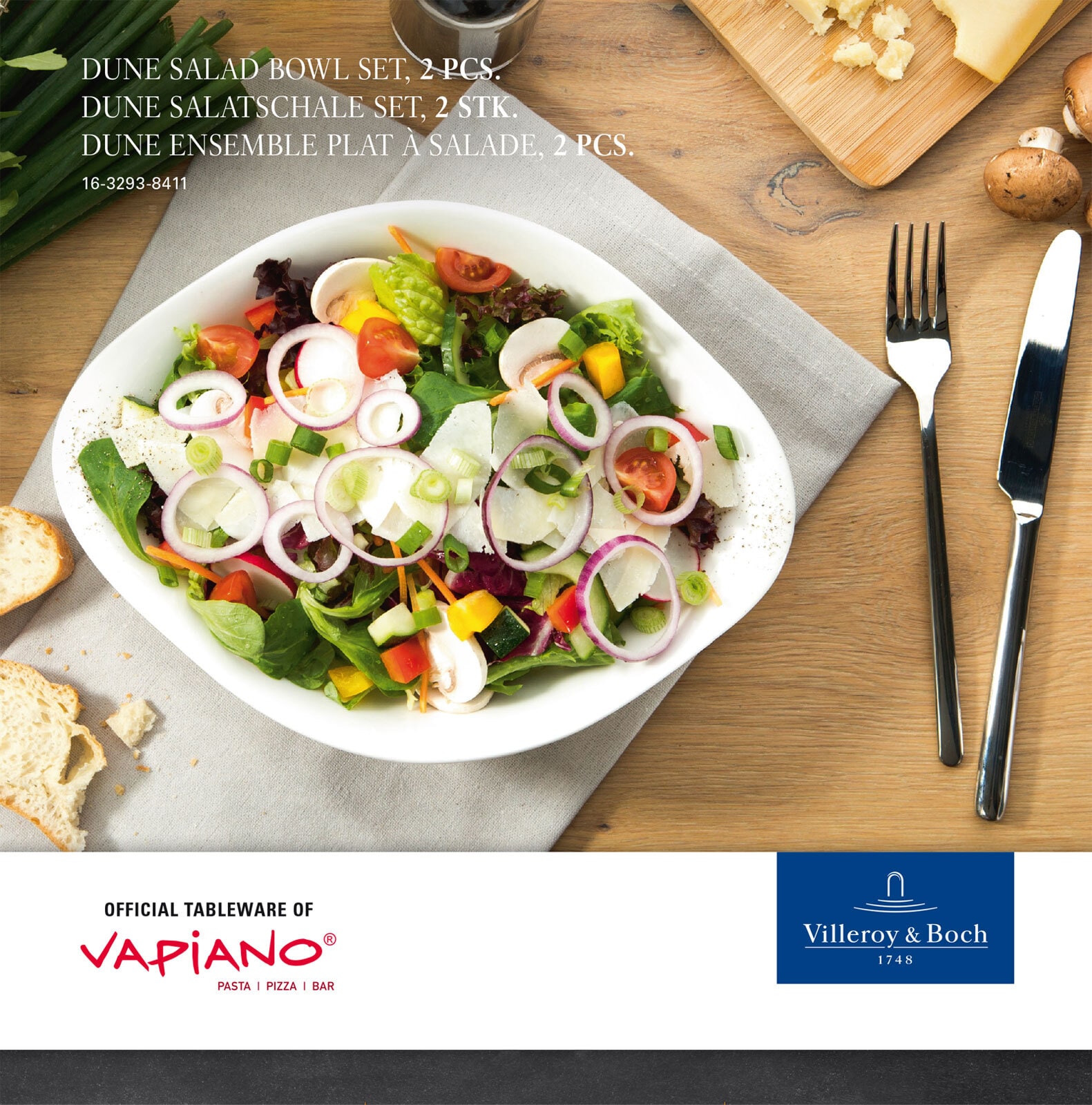 Villeroy & Boch Salatschale VAPIANO 2er Set weiß