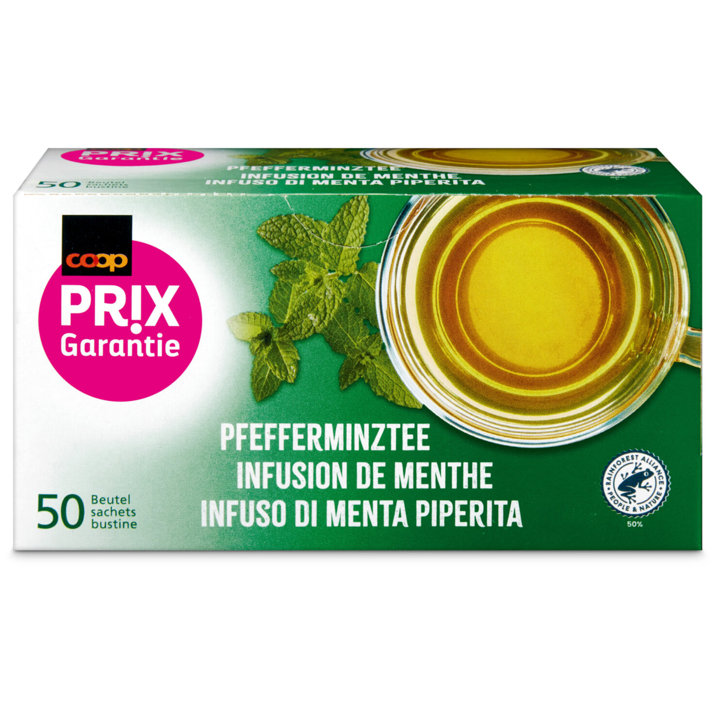 Prix Garantie Pfefferminztee 50 Beutel
