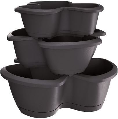 Intratuin bloempot Respana antraciet D 47 H 40,5 cm