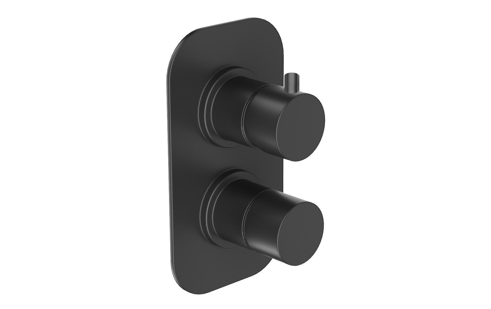 Badewannenarmatur ONE-B EHM Unterputz, Schwarz matt<br>Hochwertige Designer Unterputz-Badebatterie mit Umsteller