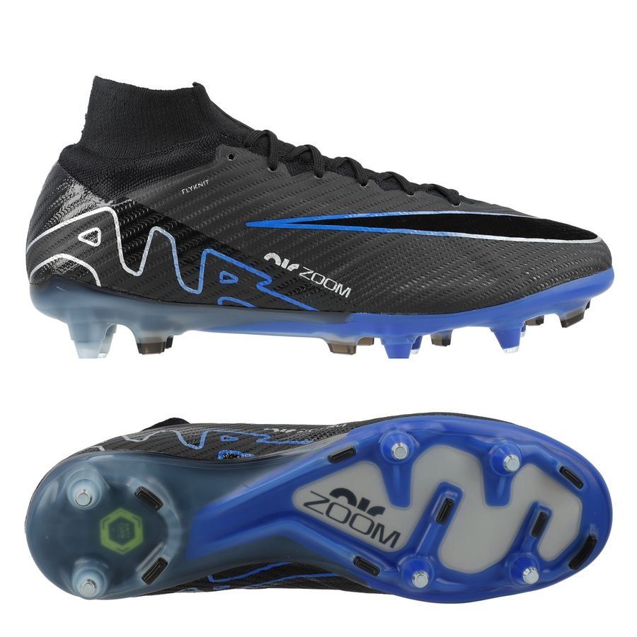Nike Air Zoom Mercurial Superfly Elite 9 SG-PRO Anti-Clog Shadow - Noir/Chrome/Bleu