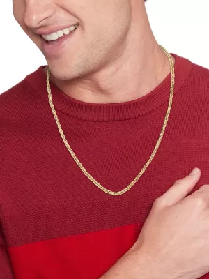 Colar com corrente de corda banhada a ouro