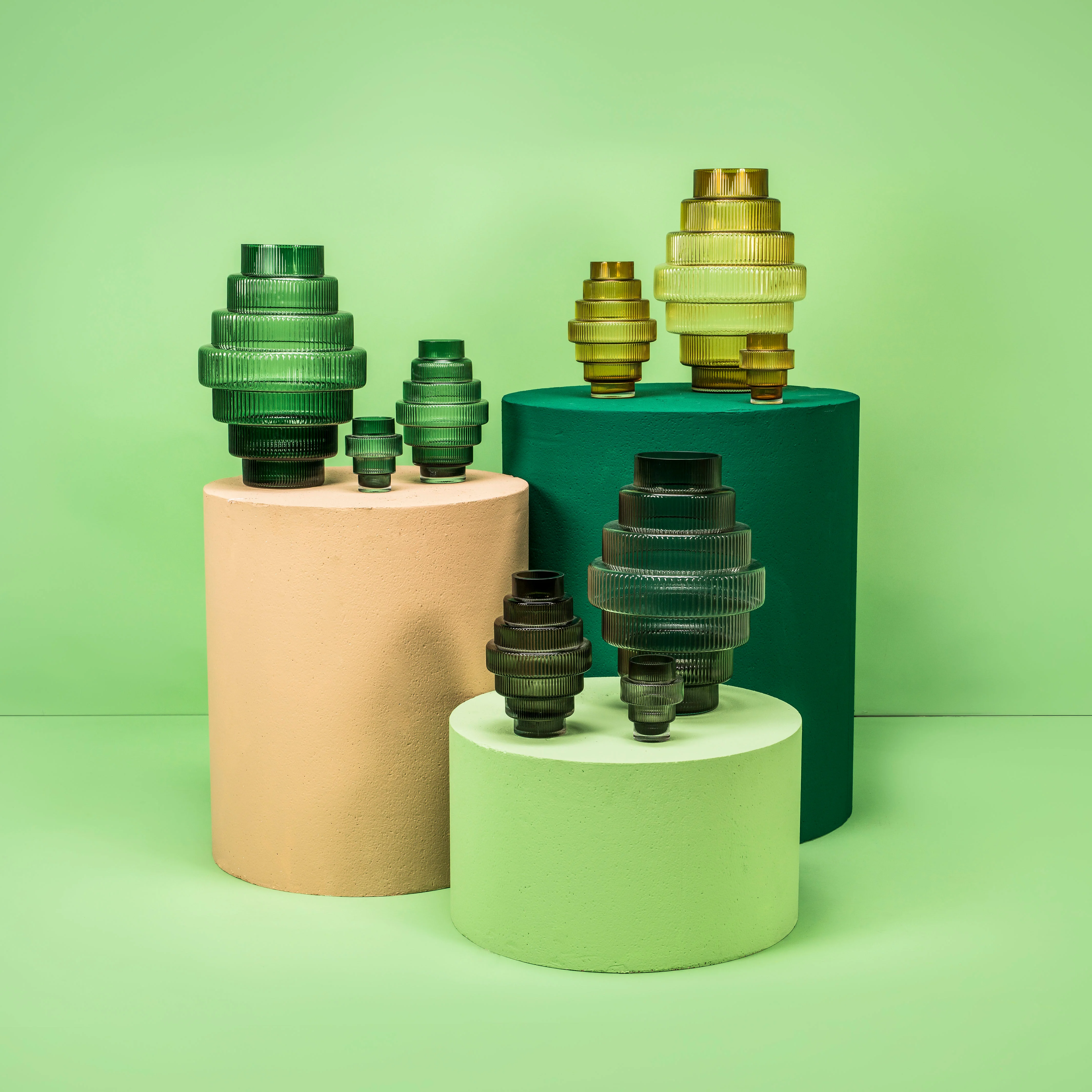 STEPS MEDIUM - Vase verre | Jaune