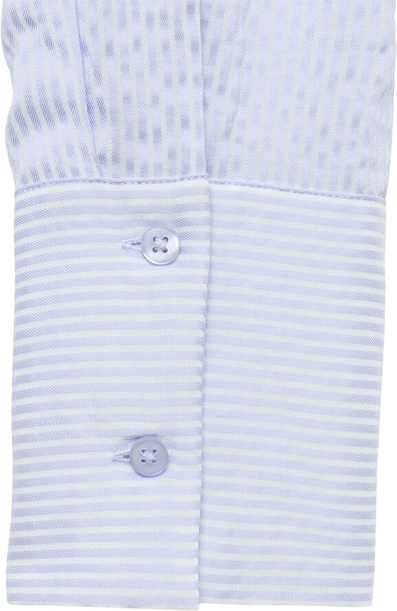 MANGO Striped flowy shirt Medium blue