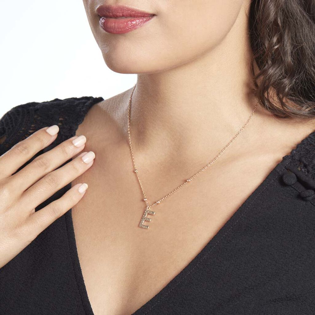 Collier Plaqué Or Jaune Lettra