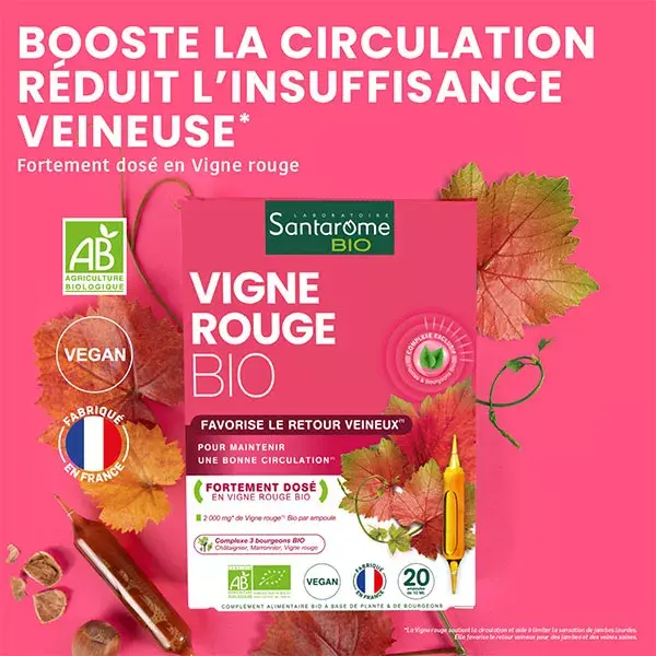 Santarome - Vinho Tinto Orgânico - Circulação, Pernas Leves - 20 ampolas