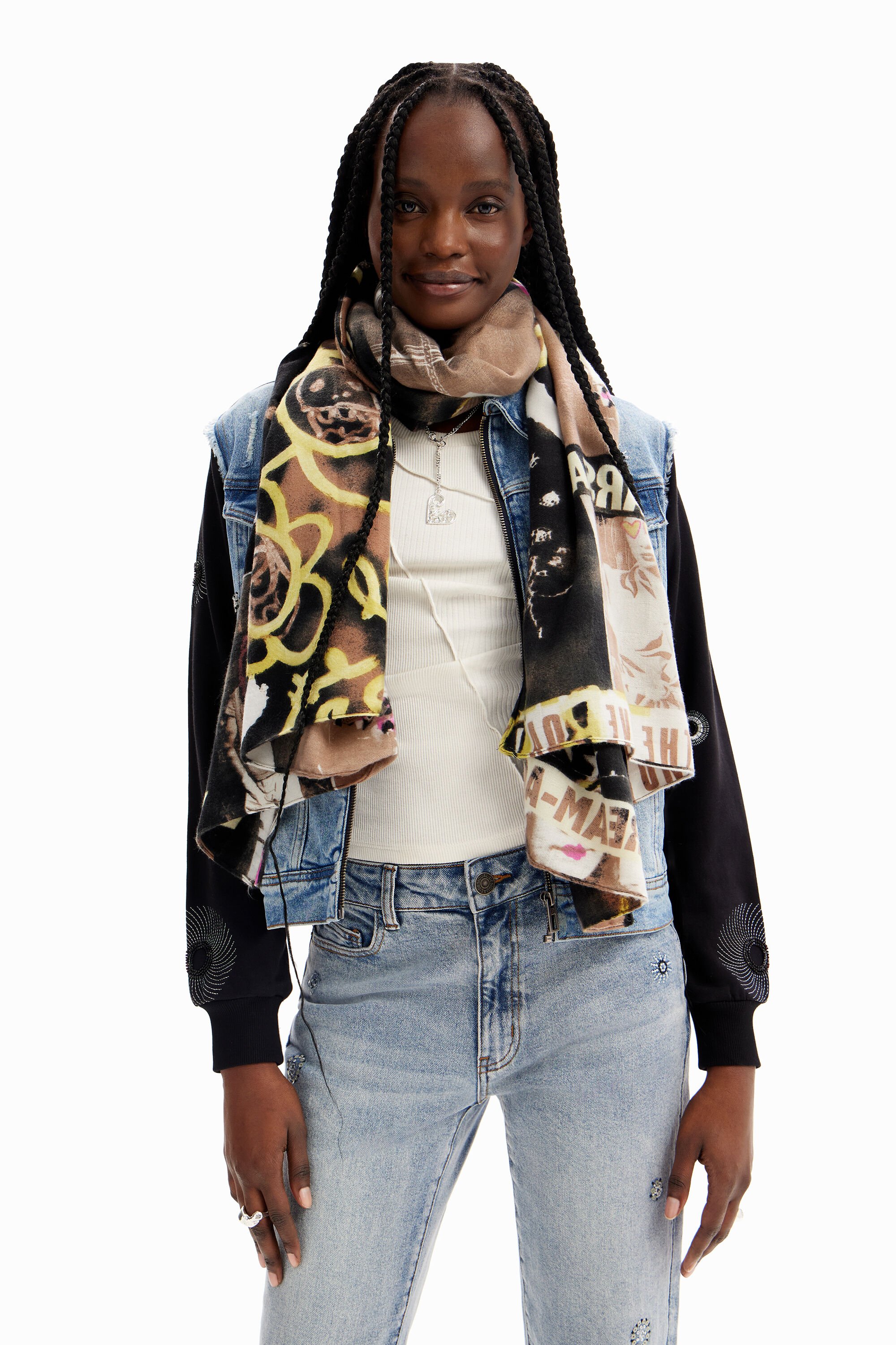 Foulard rectangulaire arty
