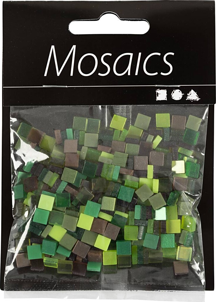 Minimosaik - Str. 5X5 MM - Tykkelse 2 MM - Grøn - 25 G