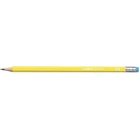 Bleistift mit Radiergummi - STABILO pencil 160 in gelb - Einzelstift - Härtegrad HB