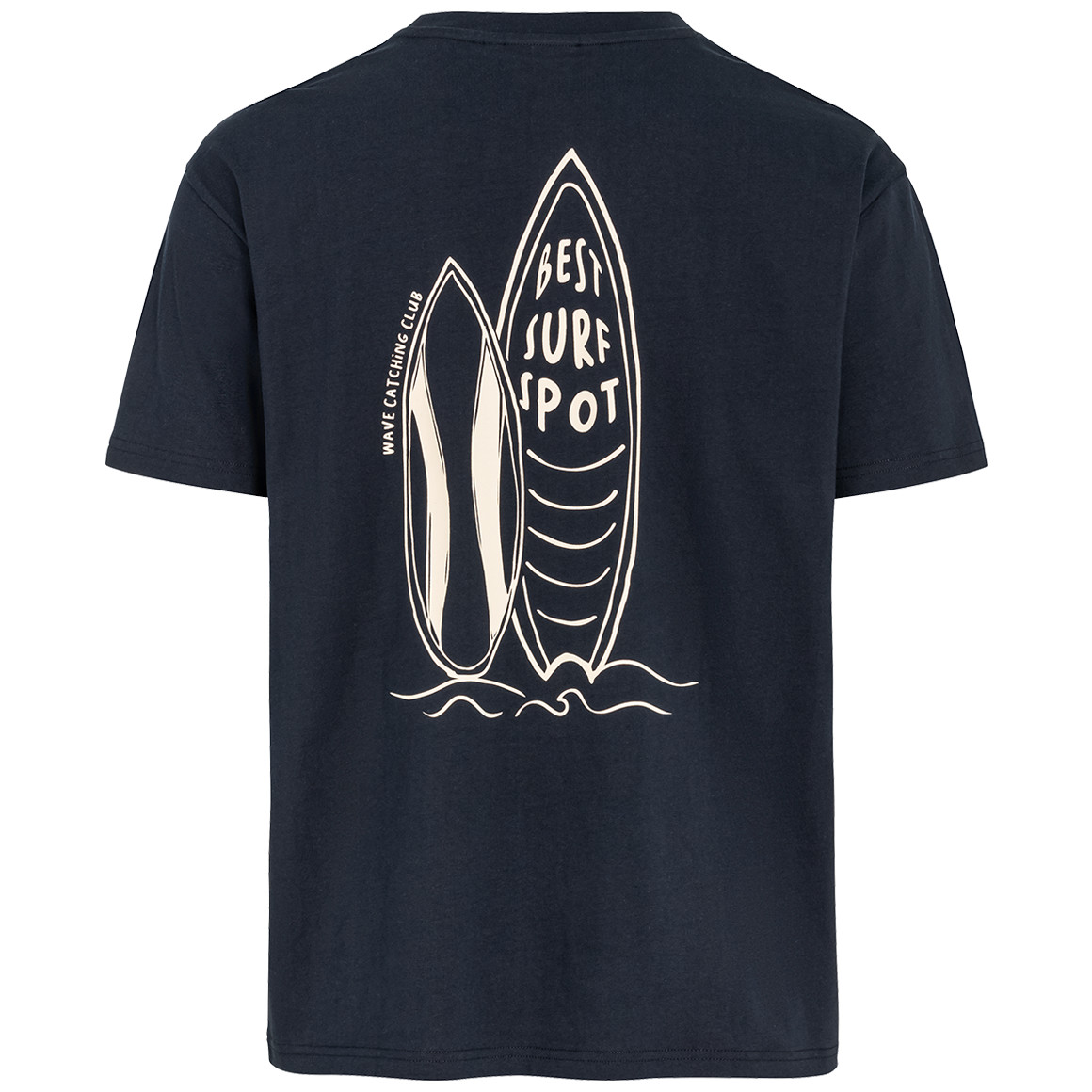 Jonas Nielsen Herren T-Shirt mit Backprint dunkelblau